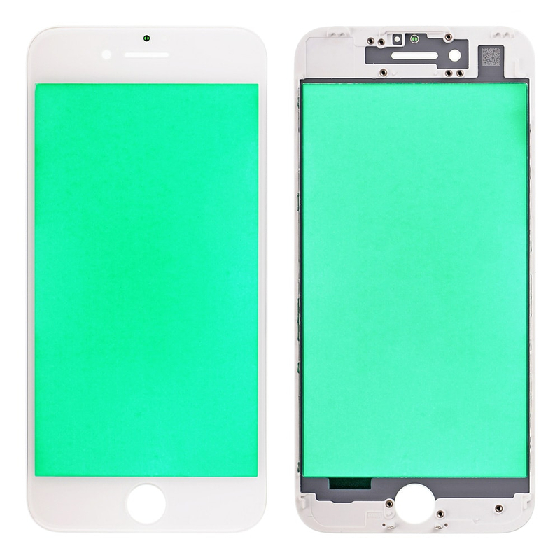 Apple Oleofóbne náhradné biele predné sklo s rámom na iPhone 7