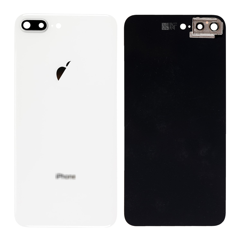 Apple iPhone 8 Plus - Zadné sklo housingu iPhone 8 Plus + sklíčko zadnej kamery - biele