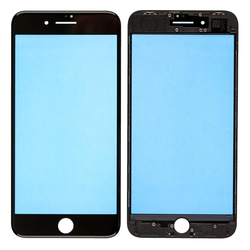 Apple Oleofóbne náhradné čierne predné sklo s rámom na iPhone 8 Plus