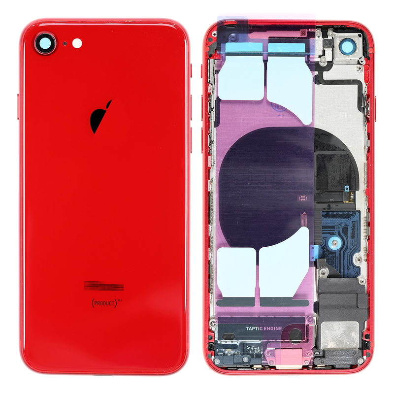 Apple iPhone 8 - Zadný kryt - housing iPhone 8 - červený (PRODUCT)RED™  s predinštalovanými dielmi