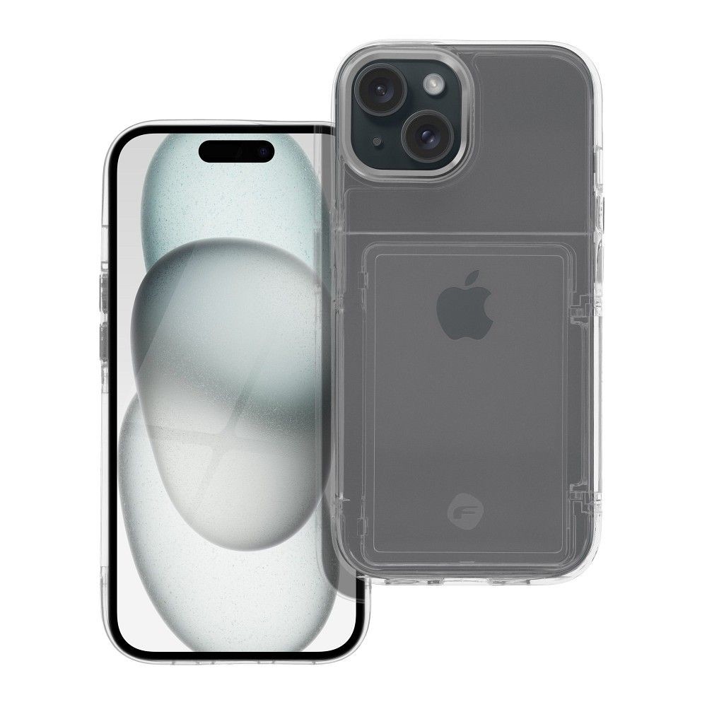 FORCELL F-ProTECT Crystal Pocket Case  iPhone 15  priesvitný