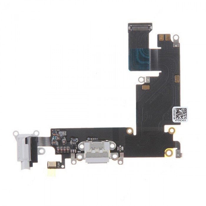 Apple iPhone 6 Plus - Nabíjací dock konektor s mikrofónom - audio konektor kábel s mikrofónom tmavošedý ( Dark Grey)