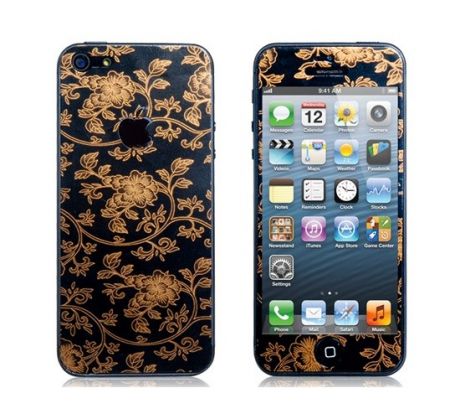 3D Floral Skin Screen protector na iPhone 5/5S/SE
