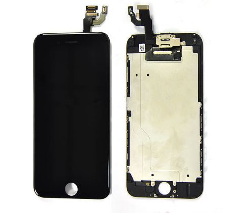 ORIGINAL Čierny LCD displej iPhone 6 (s prednou kamerou + proximity senzor OEM) - bez home button