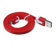 Micro USB kábel Samsung, HTC, Sony, Nokia, LG color red