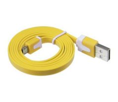 Micro USB kábel Samsung, HTC, Sony, Nokia, LG color yellow