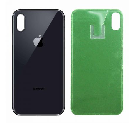 Apple iPhone XS Max - Zadné sklo housingu - čierne