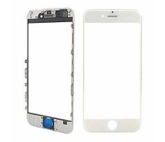 Oleofóbne náhradné biele predné sklo s rámom na iPhone 6S plus
