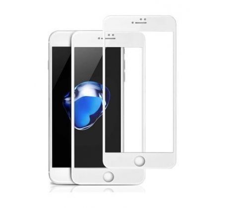 10ks balenie - 3D ochranné sklo na celý displej - iPhone 6 Plus/6S Plus - biele