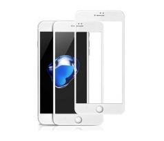 10ks balenie - 3D ochranné sklo na celý displej - iPhone 7 Plus/8 Plus - biele