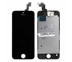 ORIGINAL Čierny LCD displej iPhone 5S s prednou kamerou + proximity senzor OEM (bez home button)