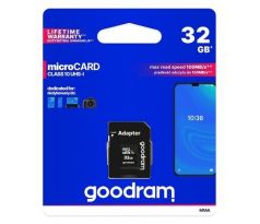 GOODRAM pamäťová karta - microSD SD 32GB CLASS 10 UHS I 100MB/s + adaptér