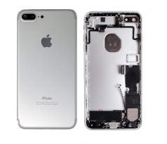 Zadný kryt iPhone 7 Plus biely/strieborný s malými inštalovanými dielmi