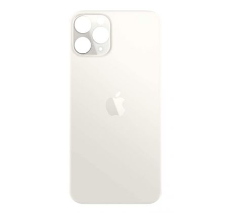 Apple iPhone 11 Pro Max - Sklo zadného housingu so zväčšeným otvorom na kameru BIG HOLE - strieborné  
