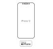 Hydrogel - matná ochranná fólia - iPhone 12 - typ výrezu 3