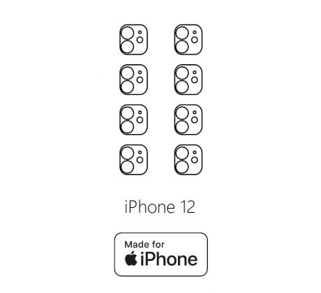 Hydrogel - ochranná fólia zadnej kamery - iPhone 12 - 8ks v balení