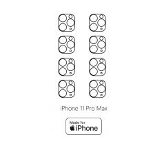 Hydrogel - ochranná fólia zadnej kamery - iPhone 11 Pro Max - 8ks v balení 