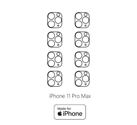 Hydrogel - ochranná fólia zadnej kamery - iPhone 11 Pro Max - 8ks v balení 