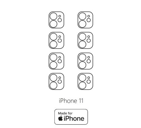 Hydrogel - ochranná fólia zadnej kamery - iPhone 11 - 8ks v balení  