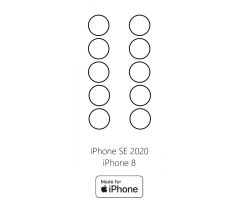 Hydrogel - ochranná fólia zadnej kamery - iPhone 8/SE 2020 - 10ks v balení