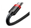 BASEUS Micro USB kábel 1,5A 2metrový červeno-čierny CAMKLF-C91
