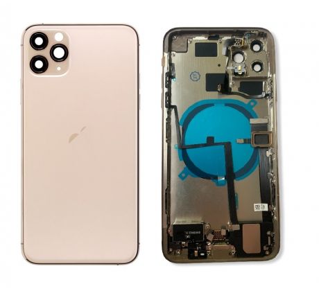 Apple iPhone 11 Pro - Zadný Housing (Gold) s predinštalovanými dielmi