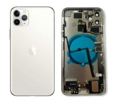 Apple iPhone 11 Pro - Zadný Housing (Biely) s predinštalovanými dielmi