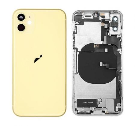 Apple iPhone 11 - Zadný Housing - yellow s predinštalovanými dielmi