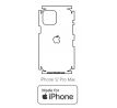 Hydrogel - zadná ochranná fólia (full cover) - iPhone 12 Pro Max - typ výrezu 2