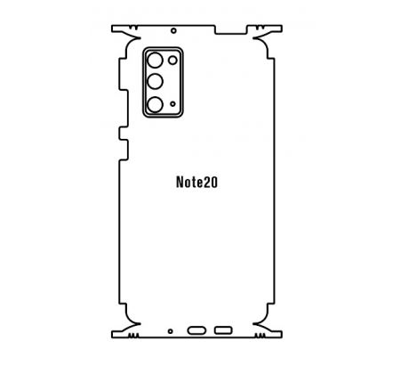 Hydrogel - zadná ochranná fólia (full cover) - Samsung Galaxy Note 20, typ výrezu 2