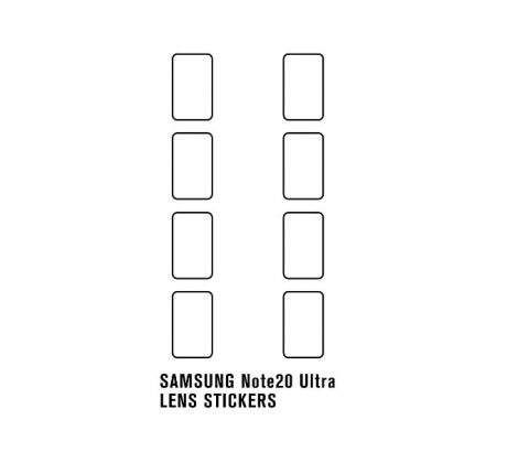 Hydrogel - ochranná fólia zadnej kamery - Samsung Galaxy Note 20 Ultra - 8ks v balení, typ výrezu 2