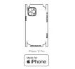 Hydrogel - matná zadná ochranná fólia (full cover) - iPhone 12 Pro - typ výrezu 6