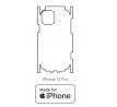 Hydrogel - zadná ochranná fólia (full cover) - iPhone 12 Pro - typ výrezu 7