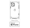 Hydrogel - zadná ochranná fólia (full cover) - iPhone 12 Pro - typ výrezu 8