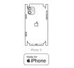 Hydrogel - matná zadná ochranná fólia (full cover) - iPhone 11 - typ výrezu 9