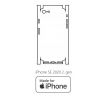 Hydrogel - matná zadná ochranná fólia (full cover) - iPhone SE 2020/2022 - typ výrezu 3