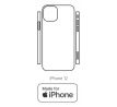 Hydrogel - zadná ochranná fólia (full cover) - iPhone 12 - typ výrezu 3