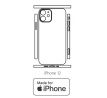 Hydrogel - zadná ochranná fólia (full cover) - iPhone 12 - typ výrezu 5