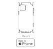 Hydrogel - matná zadná ochranná fólia (full cover) - iPhone 12 - typ výrezu 7