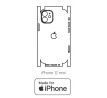 Hydrogel - matná zadná ochranná fólia (full cover) - iPhone 12 mini - typ výrezu 6