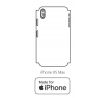 Hydrogel - matná zadná ochranná fólia (full cover) - iPhone XS Max - typ výrezu 2