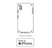 Hydrogel - matná zadná ochranná fólia (full cover) - iPhone XS Max - typ výrezu 4
