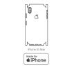 Hydrogel - matná zadná ochranná fólia (full cover) - iPhone XS Max - typ výrezu 5