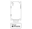 Hydrogel - matná zadná ochranná fólia (full cover) - iPhone XR - typ výrezu 4
