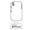 Hydrogel - zadná ochranná fólia (full cover) - iPhone X - typ výrezu 2