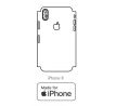 Hydrogel - matná zadná ochranná fólia (full cover) - iPhone X - typ výrezu 3