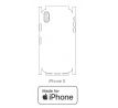 Hydrogel - matná zadná ochranná fólia (full cover) - iPhone X - typ výrezu 4