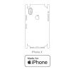 Hydrogel - matná zadná ochranná fólia (full cover) - iPhone X - typ výrezu 5