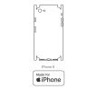Hydrogel - matná zadná ochranná fólia (full cover) - iPhone 8 - typ výrezu 4