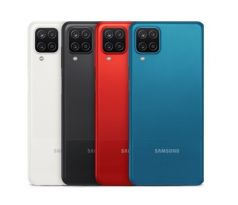 Samsung Galaxy A12 - Zadný kryt - se sklíčkem kamery - červený (náhradný diel)